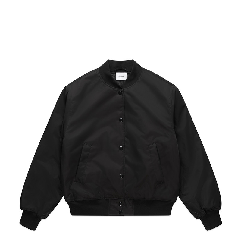Women's College Bomber Jacket in Black
