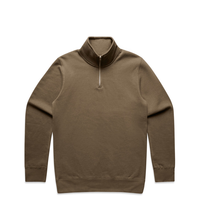 Stencil Half Zip Crew in Walnut