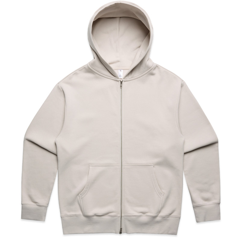 Heavy Zip Hood in Bone