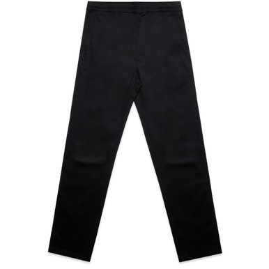 Straight Elastic Pants in Black