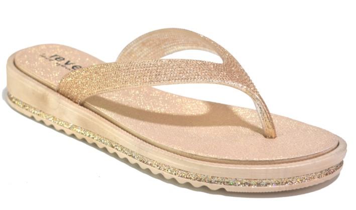 Women’s Slides & Flip-flops LLE-9182 in Rose Gold