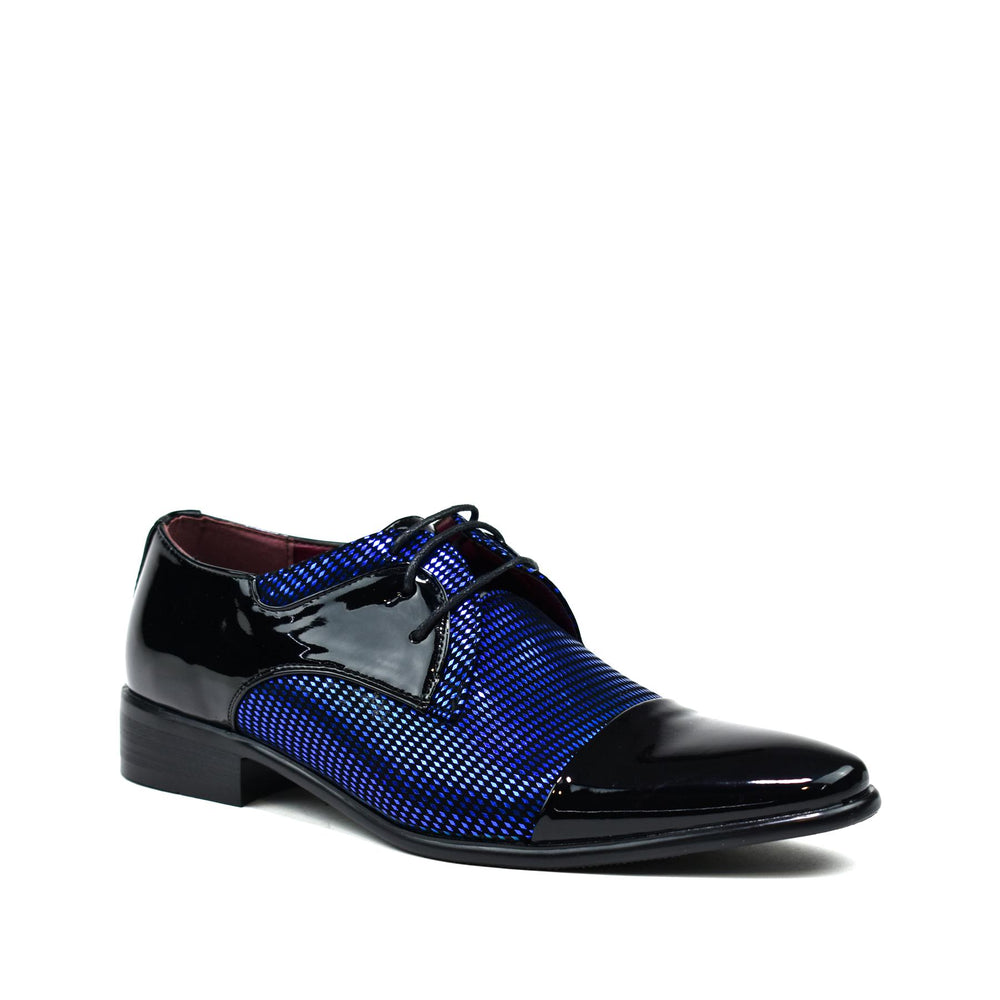 Men’s Lace-up Shoes MSH-5892 in Black/Blue