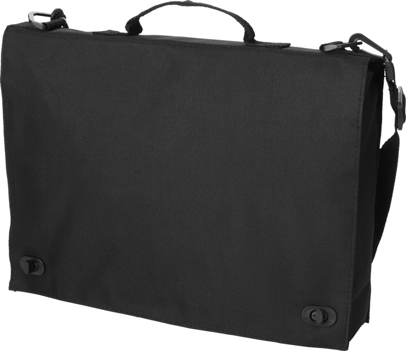 Santa Fe 2-buckle closure conference bag 6L in Black