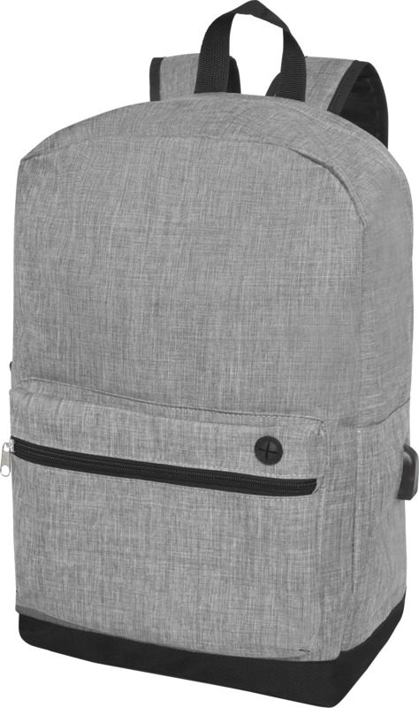 Hoss 15.6" business laptop backpack 16L in Heather medium grey