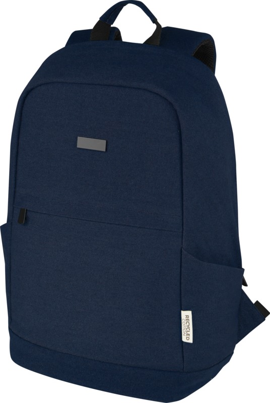 Joey 15.6" GRS recycled canvas anti-theft laptop backpack 18L in Navy