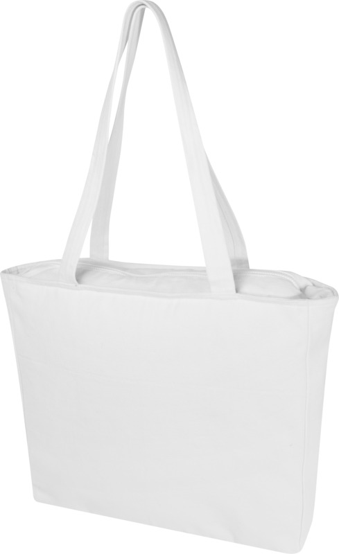 Trace Weekender 500 g/m² Aware™ recycled tote bag in White