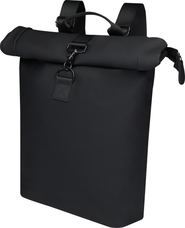 Turner 15.6" GRS recycled roll-top laptop backpack 12L in Black