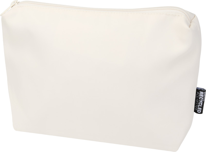 Trip Aware™ recycled travel toiletry pouch 2L in Off white